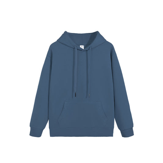 Casual Solid Color Cotton Long-Sleeve Hoodie