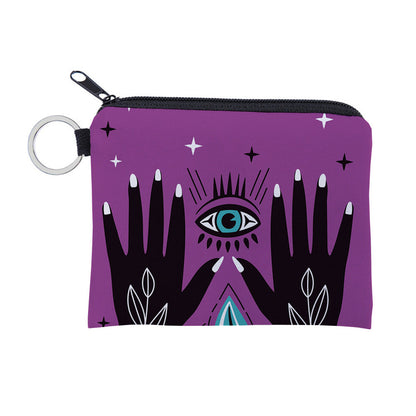 Women Fashion Evil Eye Print Mini Wallet