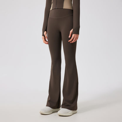 Leggings de sport taille haute de couleur unie pour femmes