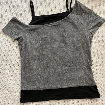 Camiseta de manga corta con estampado gótico de moda de verano para mujer