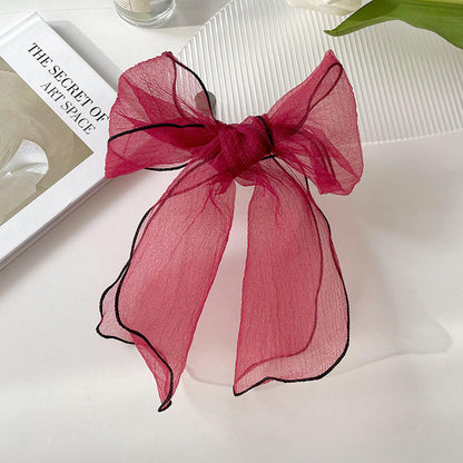 Bufanda larga de organza fina de verano para mujer, color liso