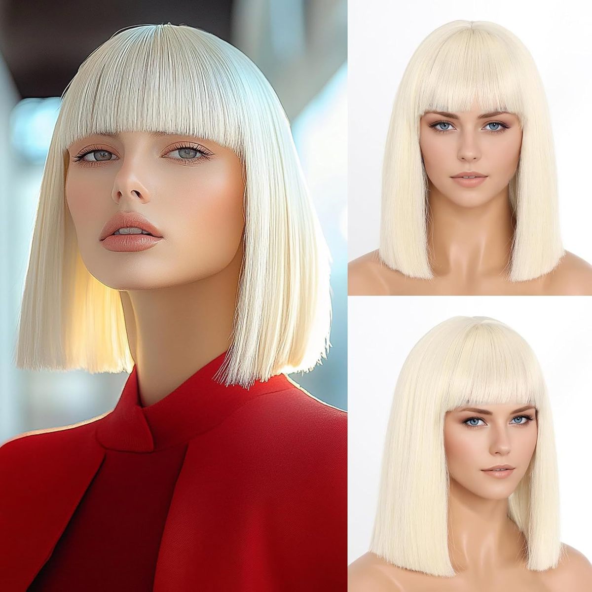 Women Fashion Short Straight Bobo Head Wig