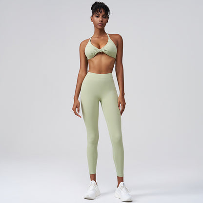 Women Fashion Yoga Solid Color Sports Set