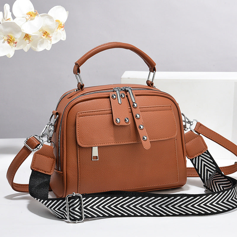 Bolso pequeño cuadrado de color sólido informal de moda para mujer