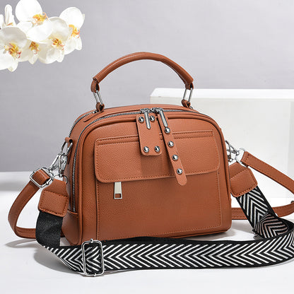 Bolso pequeño cuadrado de color sólido informal de moda para mujer