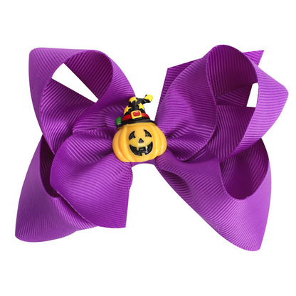 Accessoire pour cheveux d'Halloween pour enfants, épingle à cheveux fantôme en forme de tête de citrouille et de chat mignon