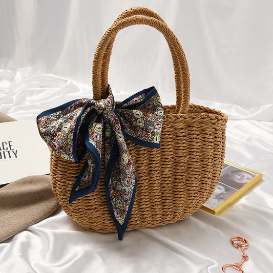 Fashion Printed Ribbon Tie Bag Handle Scarf