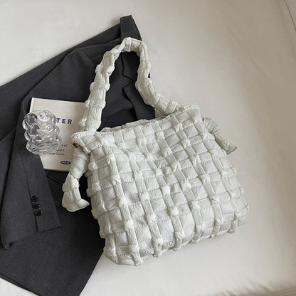 Bolso de hombro informal de gran capacidad para mujer, de color liso, estilo tote