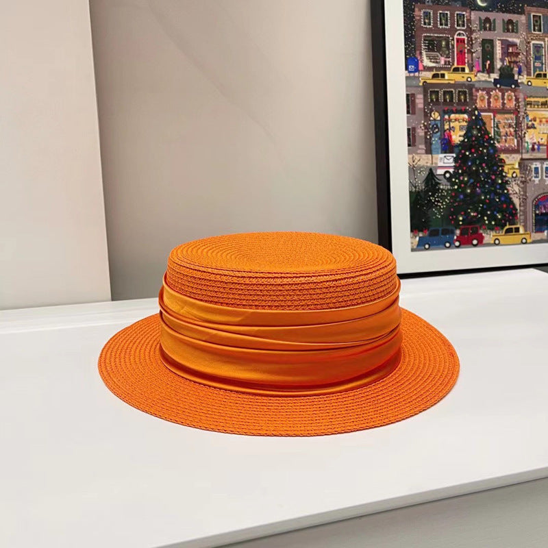 Women Fashion Casual Solid Color Straw Hat