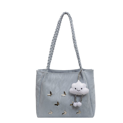 Women Fashion Solid Color Butterfly Tote Bag