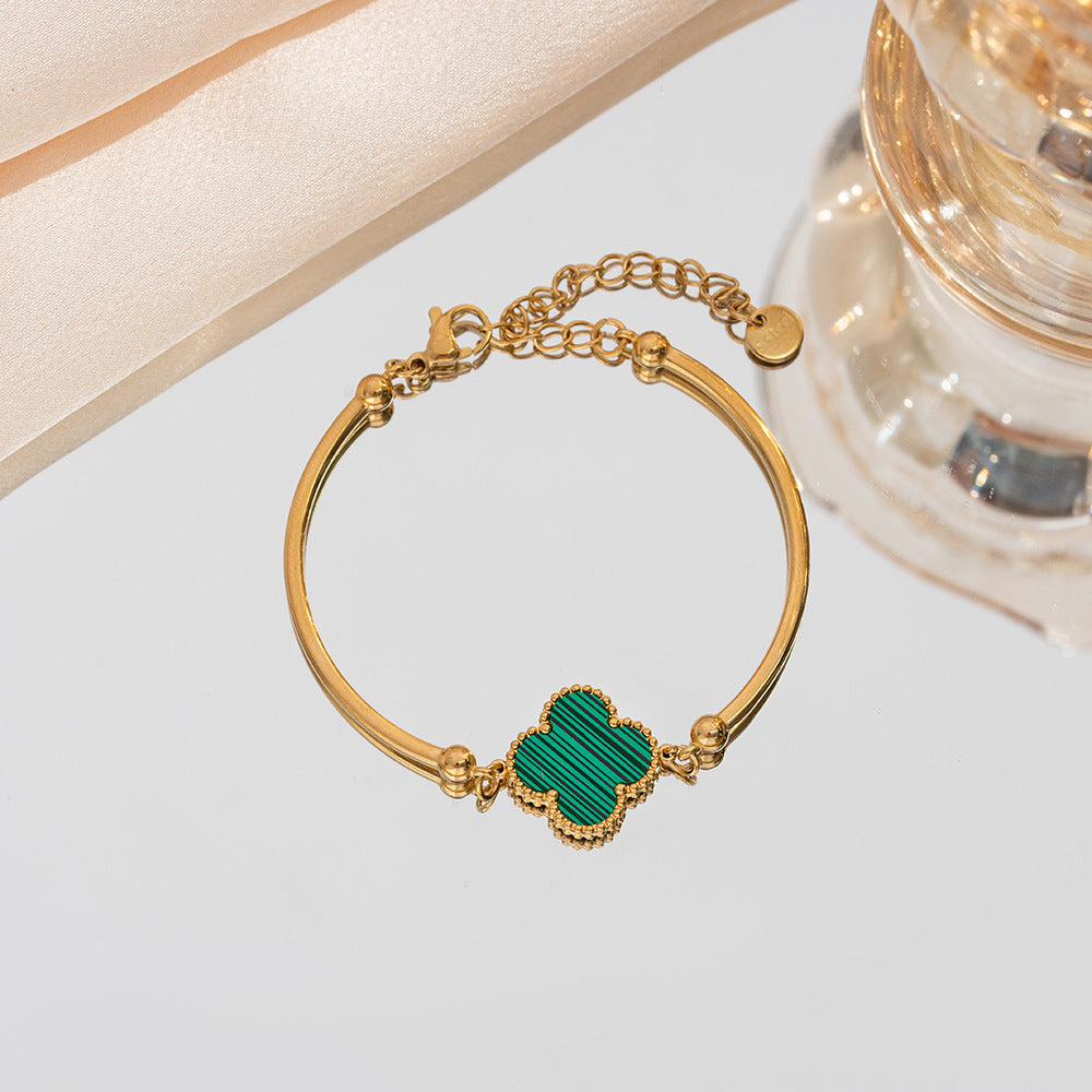 Fashion Four-Leaf Clover Bracelet Stainless Steel Jewelry