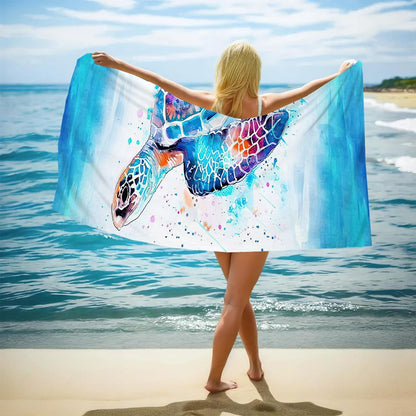Toalla de playa de secado rápido con estampado de rizo de doble cara