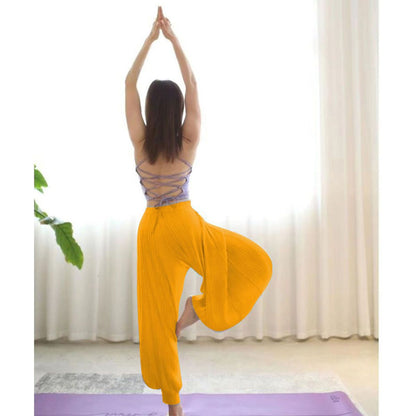 Women Casual Solid Color Loose Yoga Pants