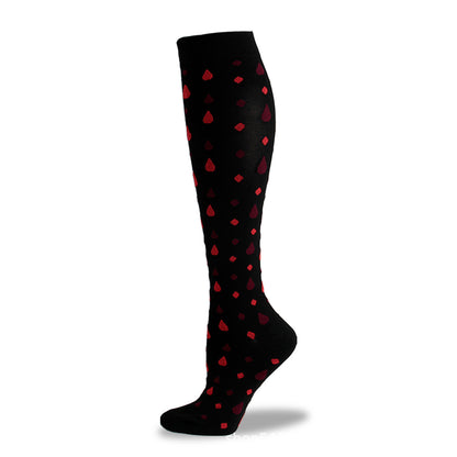 Chaussettes de sport de compression amusantes pour femmes avec motif tête de mort pour Halloween