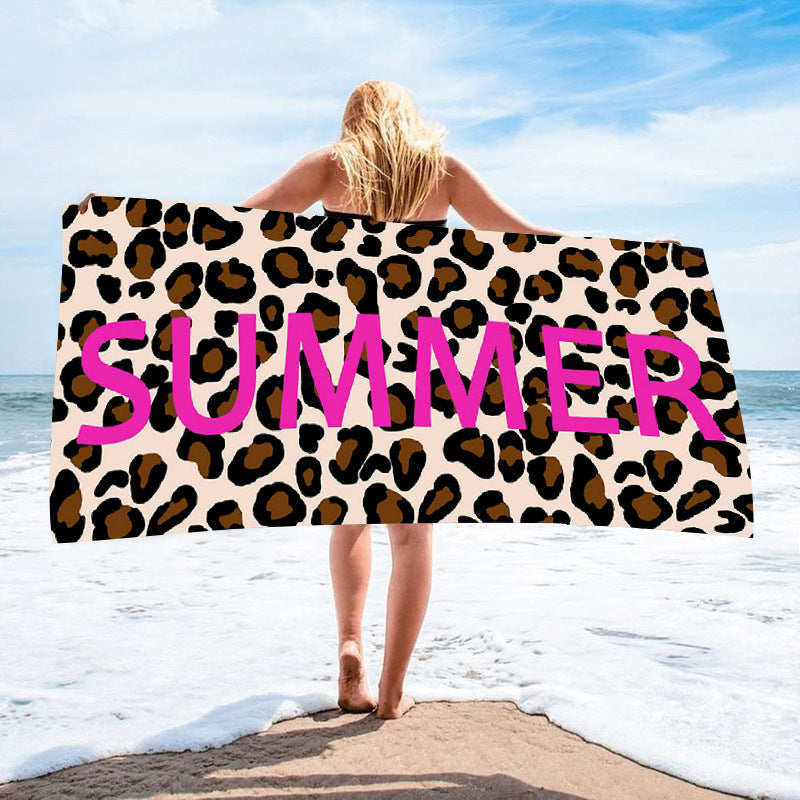 Toalla de playa de secado rápido con estampado informal de moda