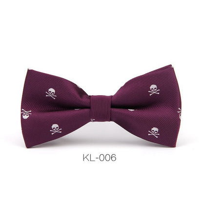 Men Unique Halloween Skull Pattern Bow Tie