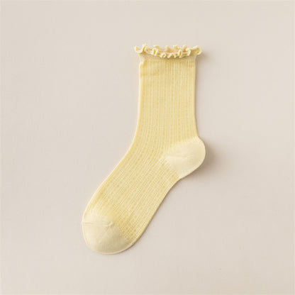 Calcetines de madera con orejas de color liso de moda
