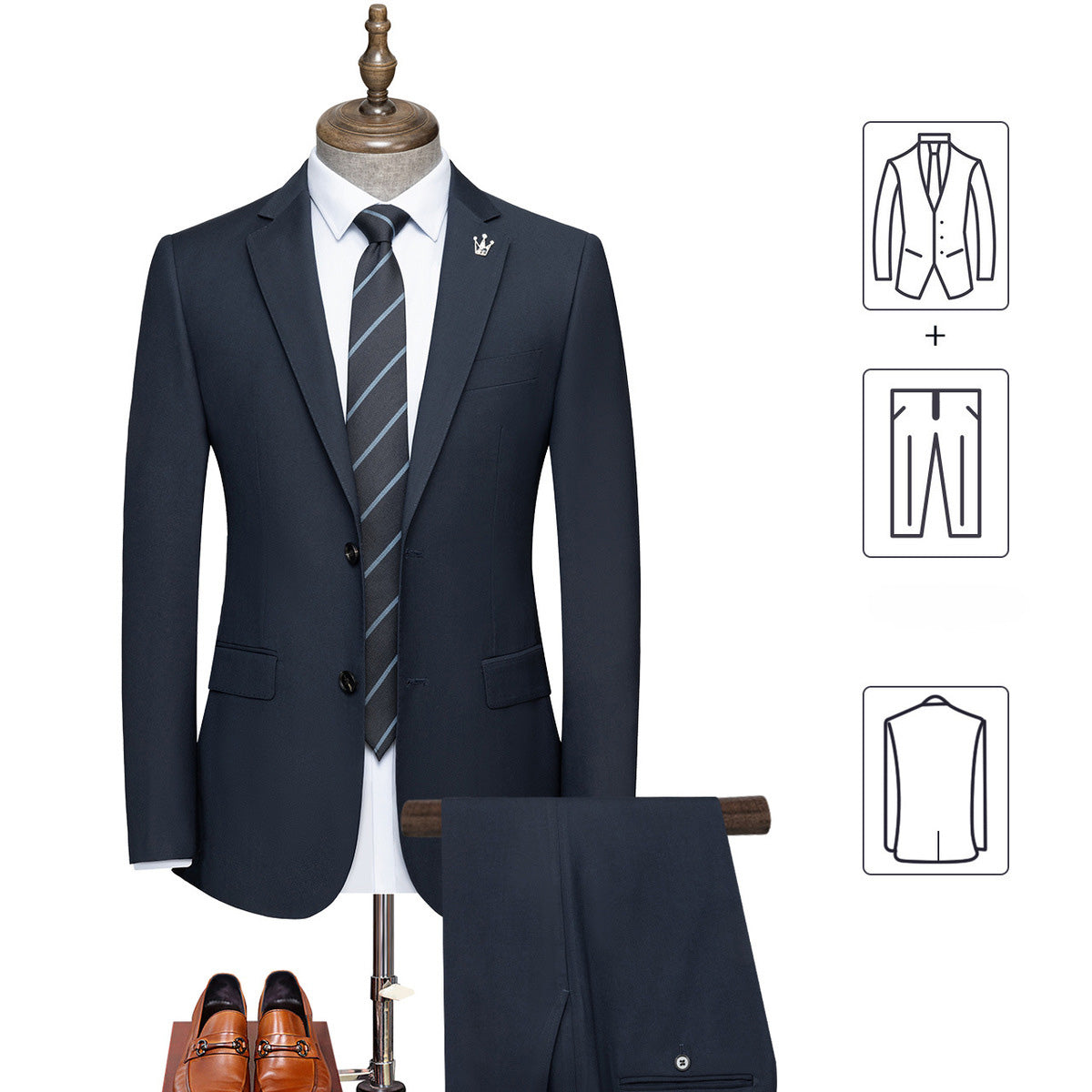 Conjunto de blazer y pantalón profesional informal para hombre