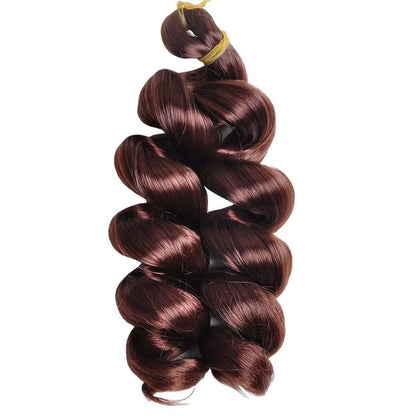 Extensión de rizos sueltos en espiral de cabello de ganchillo africano