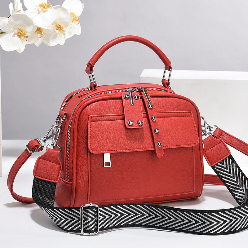 Bolso pequeño cuadrado de color sólido informal de moda para mujer