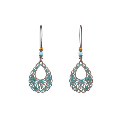 Boucles d'oreilles à pompons créatives de style ethnique bohème rétro