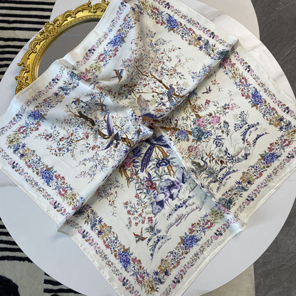 Pañuelo cuadrado pequeño de seda de verano 70*70