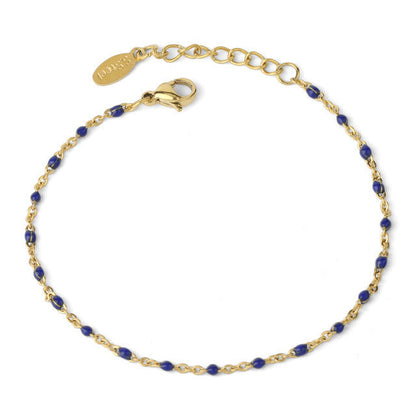 Women Bohemian Simple Mini Beads Stainless Steel Bracelet