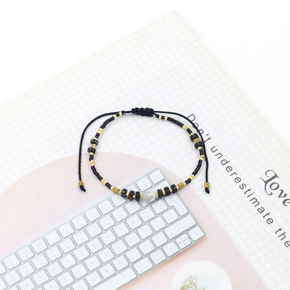 Bohemian Semi-Precious Stone Beads Handwoven Bracelet
