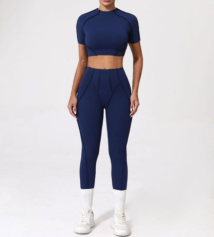 Yoga Quick-Drying Tight Short-Sleeved Fitness Set