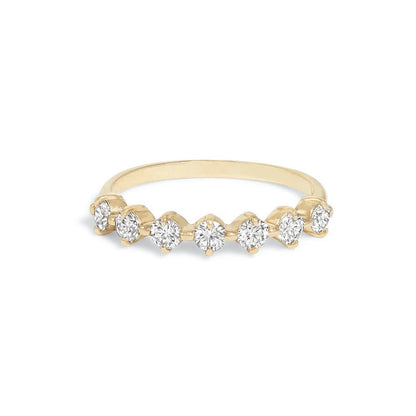 Anillo de circonita simple de moda para mujer