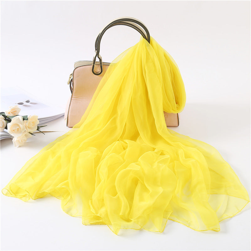 Large Size Solid Color Sunscreen Scarf for Women