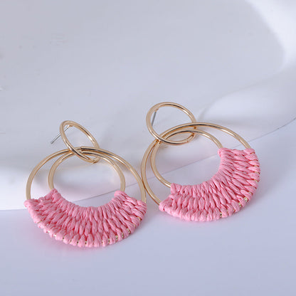 Bohemian Holiday Creative Handmade Braided Earrings