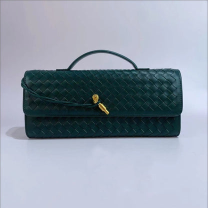 Bolso de mano tejido de color liso informal de moda para mujer