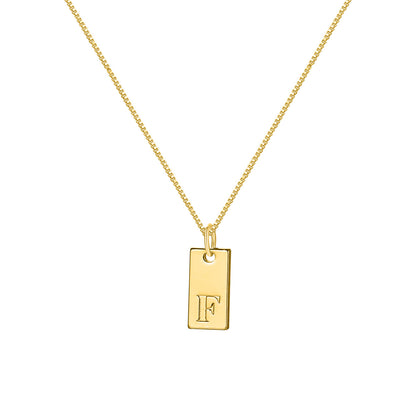 Collar con colgante de letra inglesa sencilla a la moda para mujer