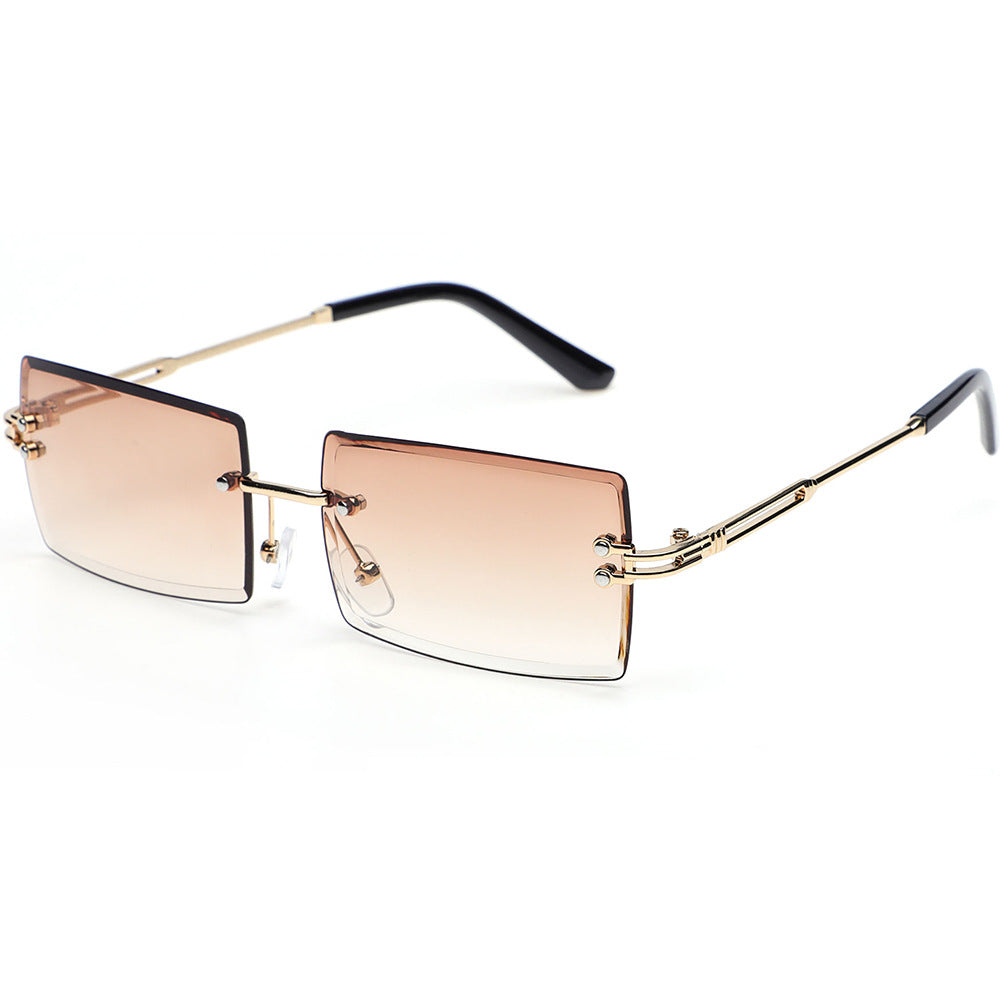 Lunettes de soleil tendance sans monture en métal