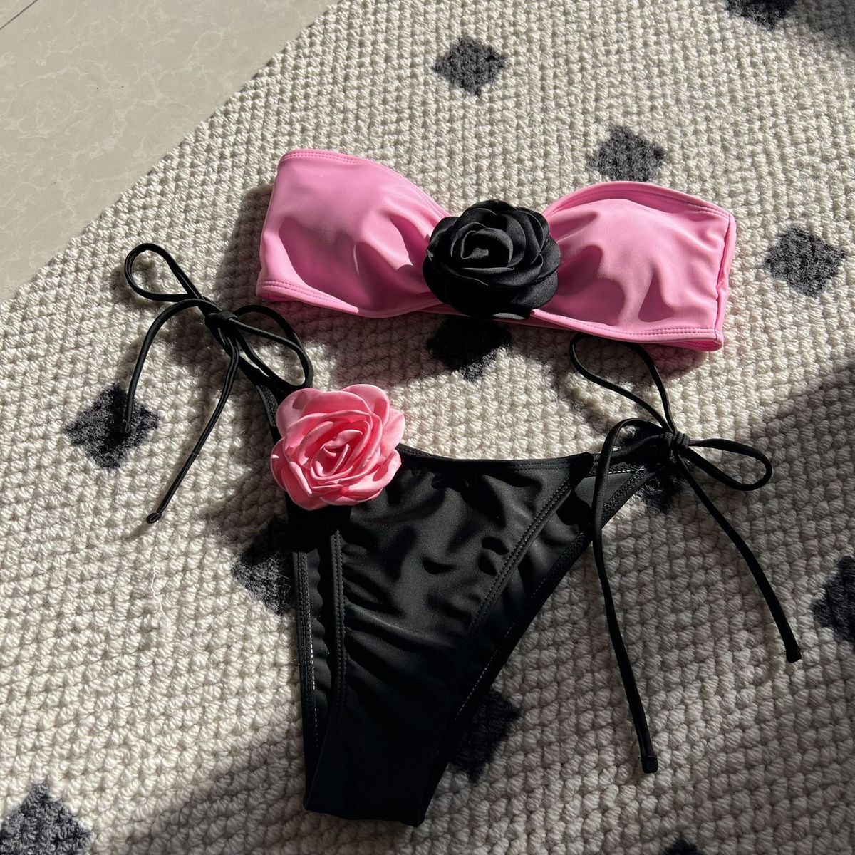 Bikini floral estéreo sexy para mujer