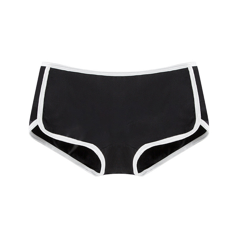 Pantalones cortos deportivos informales de algodón con bloques de colores y transpirables para mujer