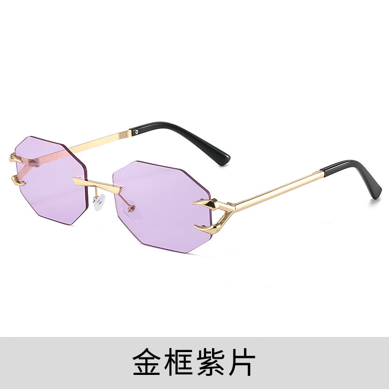 Fashion Frameless Polygon Sunglasses
