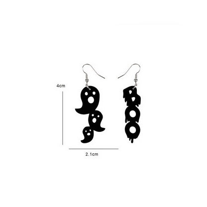 Pendientes colgantes de acrílico gótico oscuro para mujer de Halloween