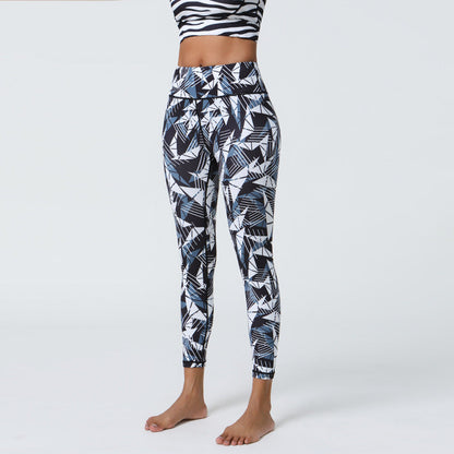 Leggings de sport taille haute imprimés pour femmes, style yoga
