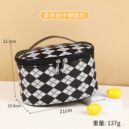 Bolsa de cosméticos impermeable con diseño de pata de gallo