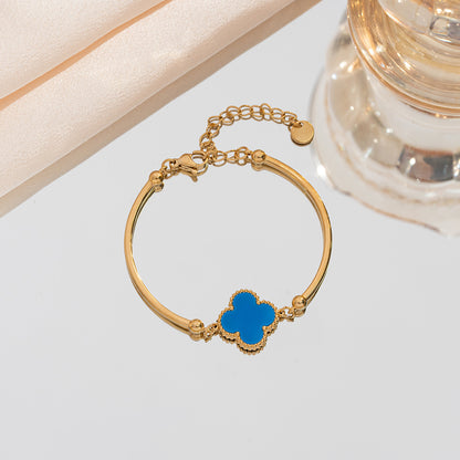 Fashion Four-Leaf Clover Bracelet Stainless Steel Jewelry