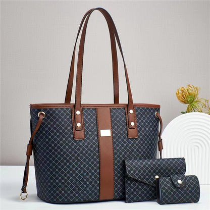 Spring Large Capacity PU Tote Bag Set for Business