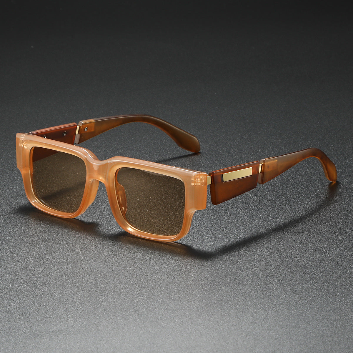 Gafas de sol cuadradas de montura gruesa en azul polvoriento: estilo de personalidad de moda