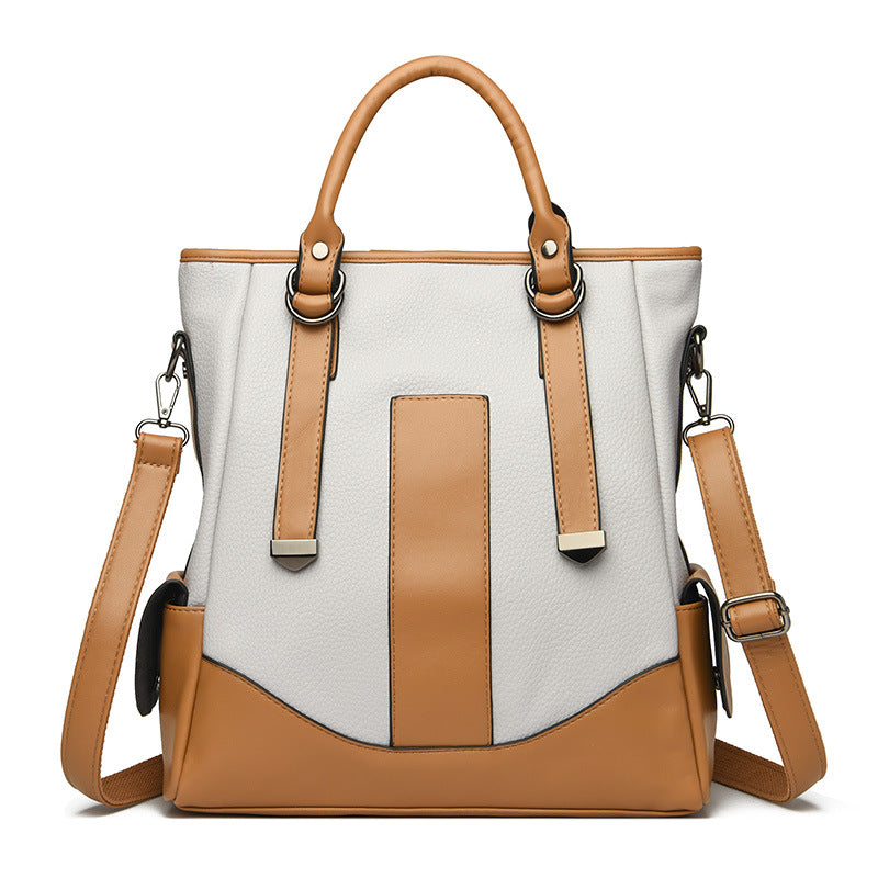Sac seau décontracté à la mode pour femmes, grande capacité, couleur contrastée