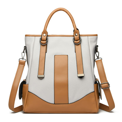 Sac seau décontracté à la mode pour femmes, grande capacité, couleur contrastée