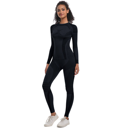 Women Yoga Color Contrast Cycling Running Set