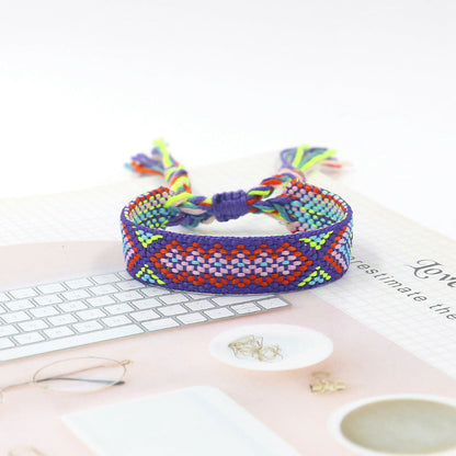 Bohemian Vintage Hand Woven Embroidery Bracelet