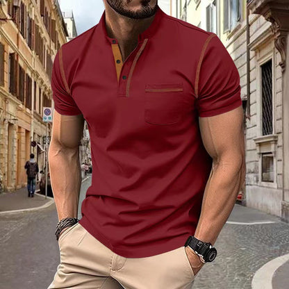 Camiseta informal de manga corta de secado rápido para hombre en poliéster