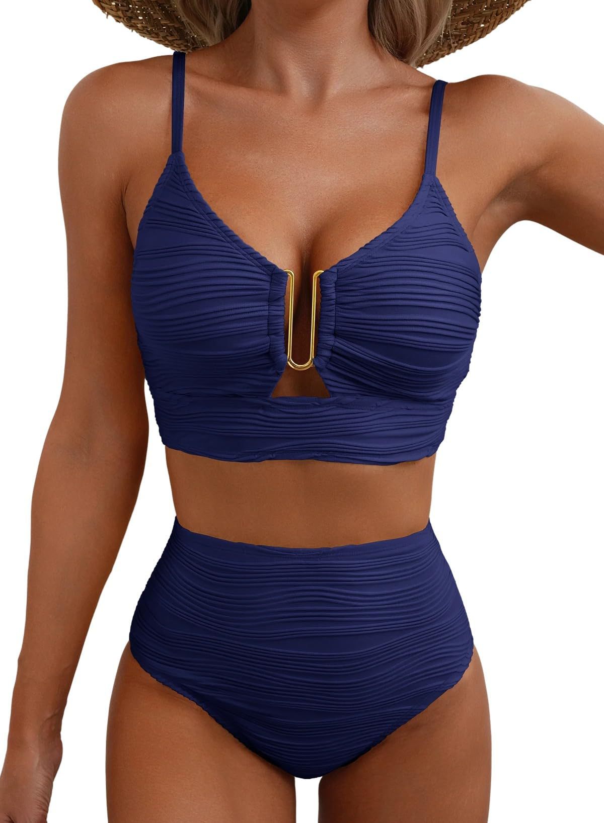 Women Fashion Sexy Solid Color Bikini Swimsuit